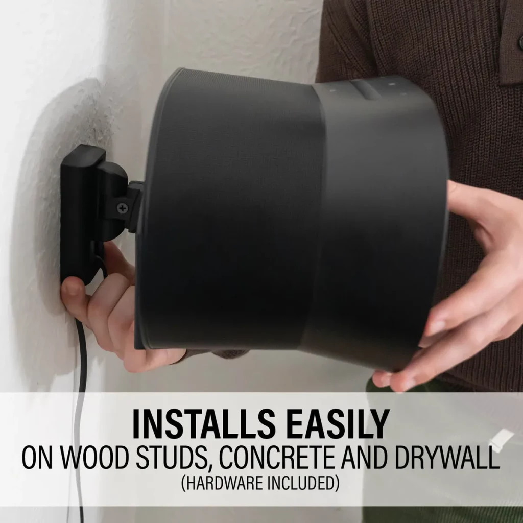 WSWME31, Black, Installs easily on wood studs, concrete walls and drywall