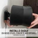 WSWME32, Black, Installs easily on wood studs, concrete and drywall