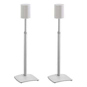 White WSSE1A2 Height-Adjustable Speaker Stands Product Shot