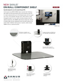 SANUS VMA401 Vertical Series On-Wall Component Shelf