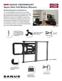 SANUS VLF320 and VMF322 Super Slim Full-Motion Mounts