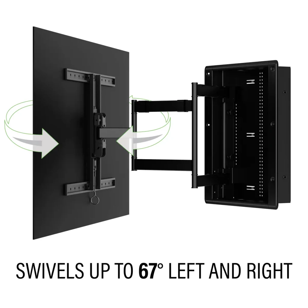BIWLF128, Swivels up to 67 degrees left and right