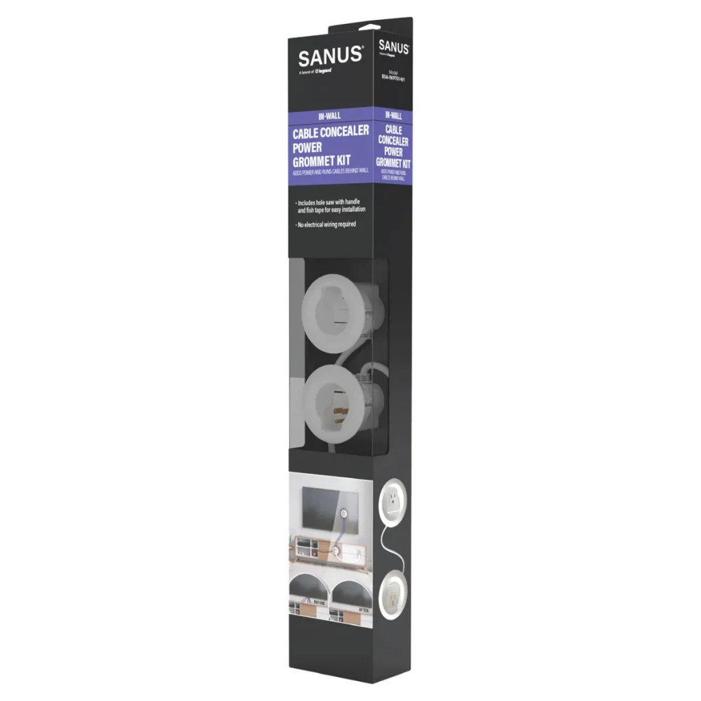 Sanus In-Wall Cable Concealer Recessed Power Kit for Mounted TVs White  BSA-IWP1-W1 - Best Buy