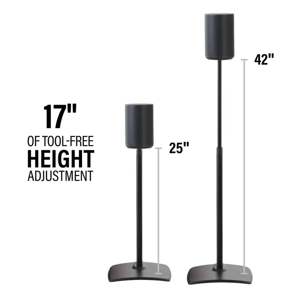 BSSEA2, Black, 17" of height adjustment