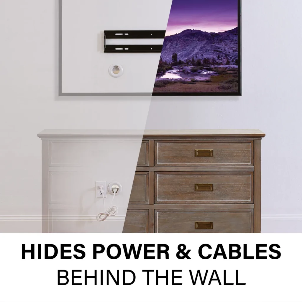 CCSIWPK, Hides power and cables behind the wall