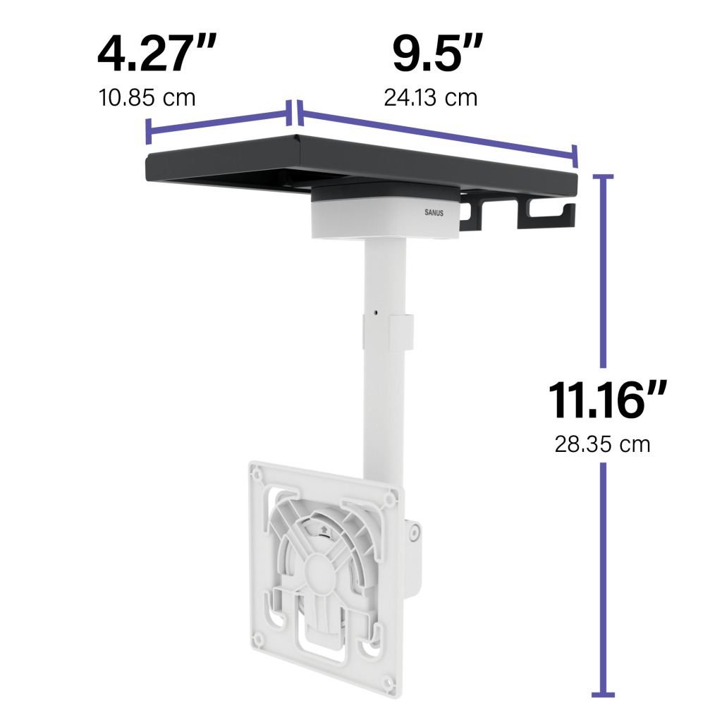 Under-Cabinet Mount， for  Echo Show 15，Keeps Echo Off The Counter and  Turns Side to Side，Ceiling or Under-Cabinet Mount Silver 026-02