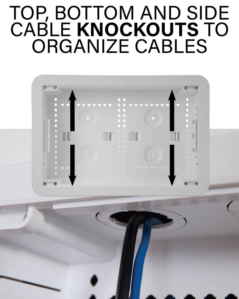 SA-IWB9, Cable knockouts for easy organization