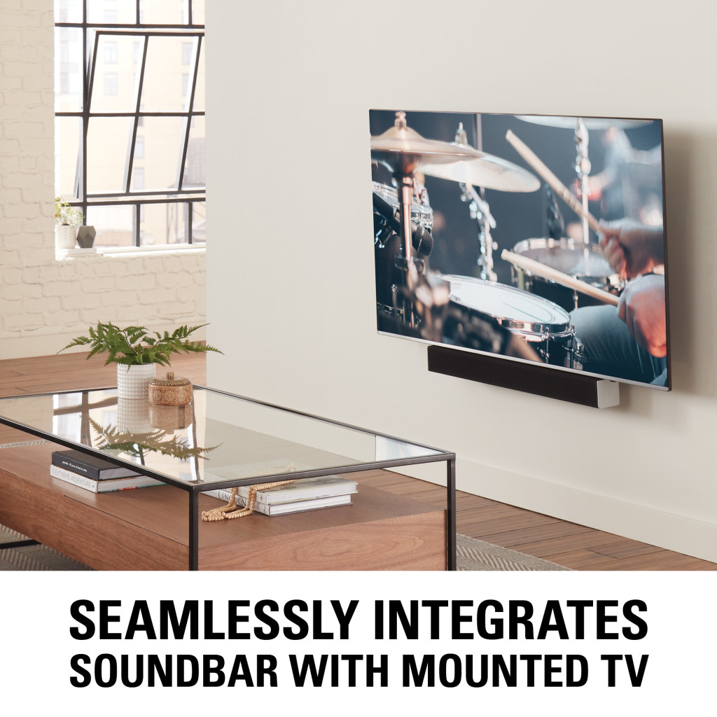 SASB1, Seamlessly integrates soundbar with mounted TV
