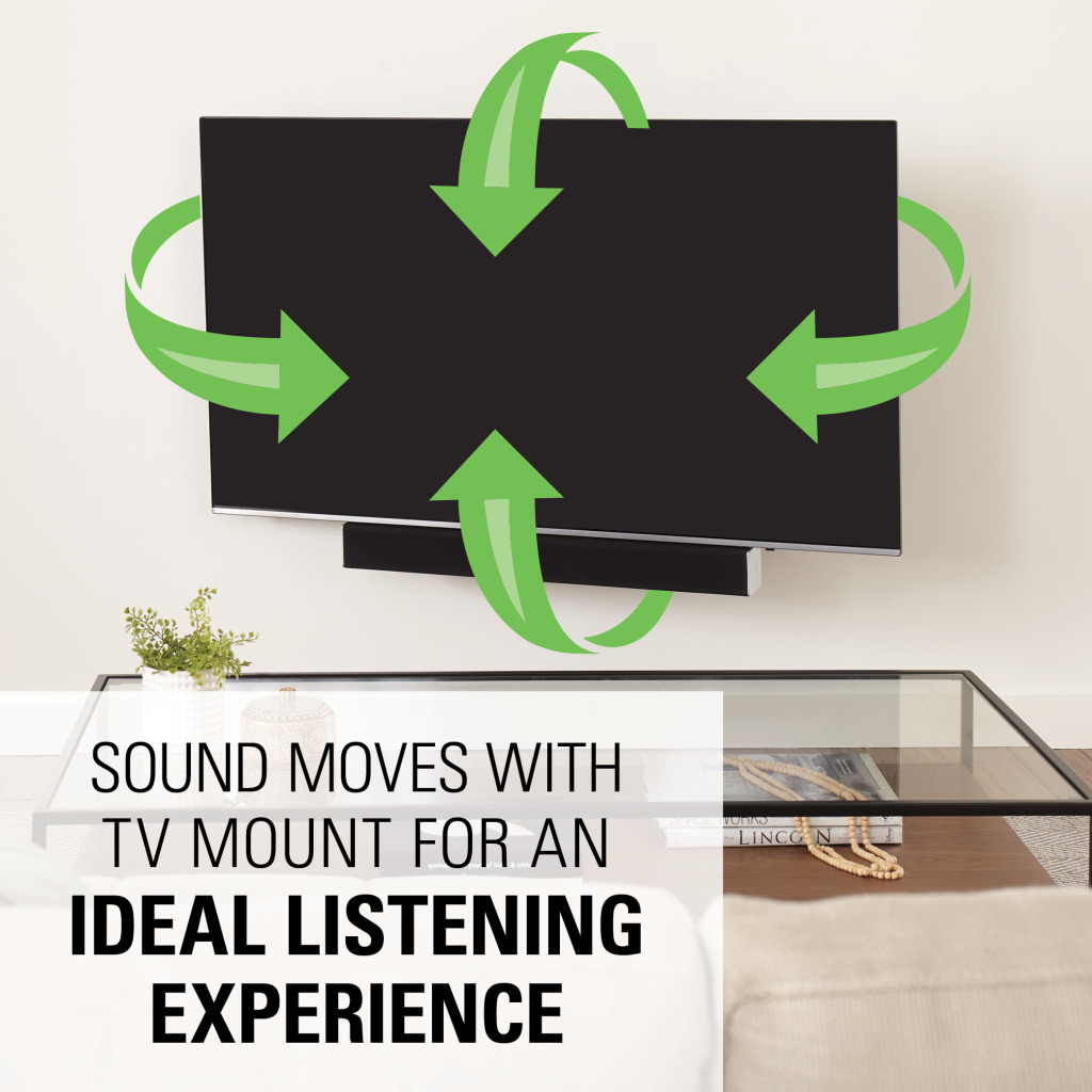 SASB1, Sounds moves with TV for ideal listening experience