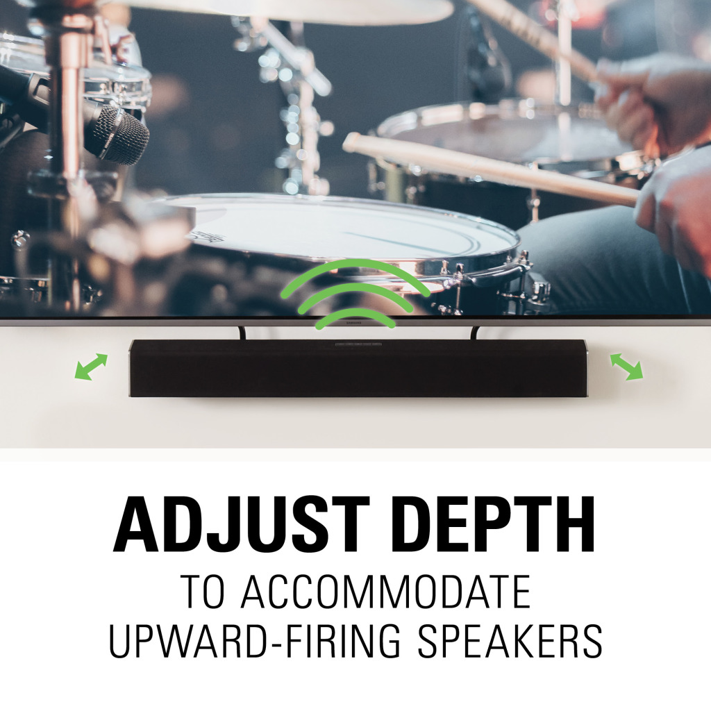 SASB1, Adjust depth to accommodate upward-firing speakers