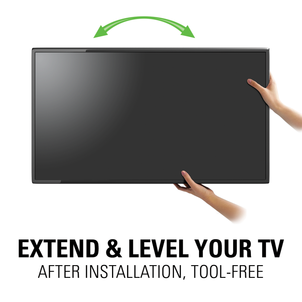 50 of Swivel Sanus Premium Full Motion Super Slim TV Wall Mount Bracket for 40 84 TVs Holds Your TV Only 1.86 from The Wall Features 8 of Tilt Black 13.5 of Extension VLF613 B1 