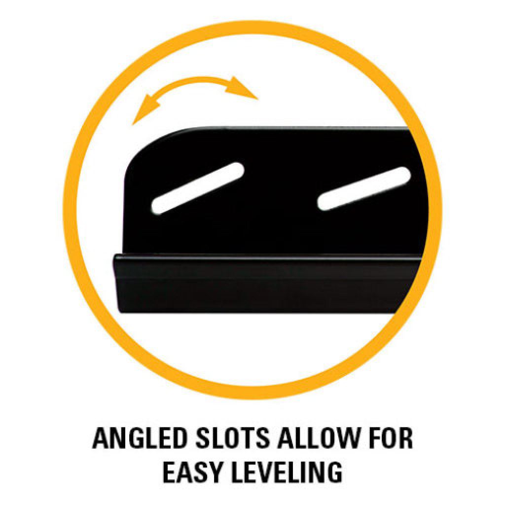 VML44A angled slots allow for easy leveling