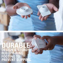 Durable design and sturdy rubber ring footing prevents slipping