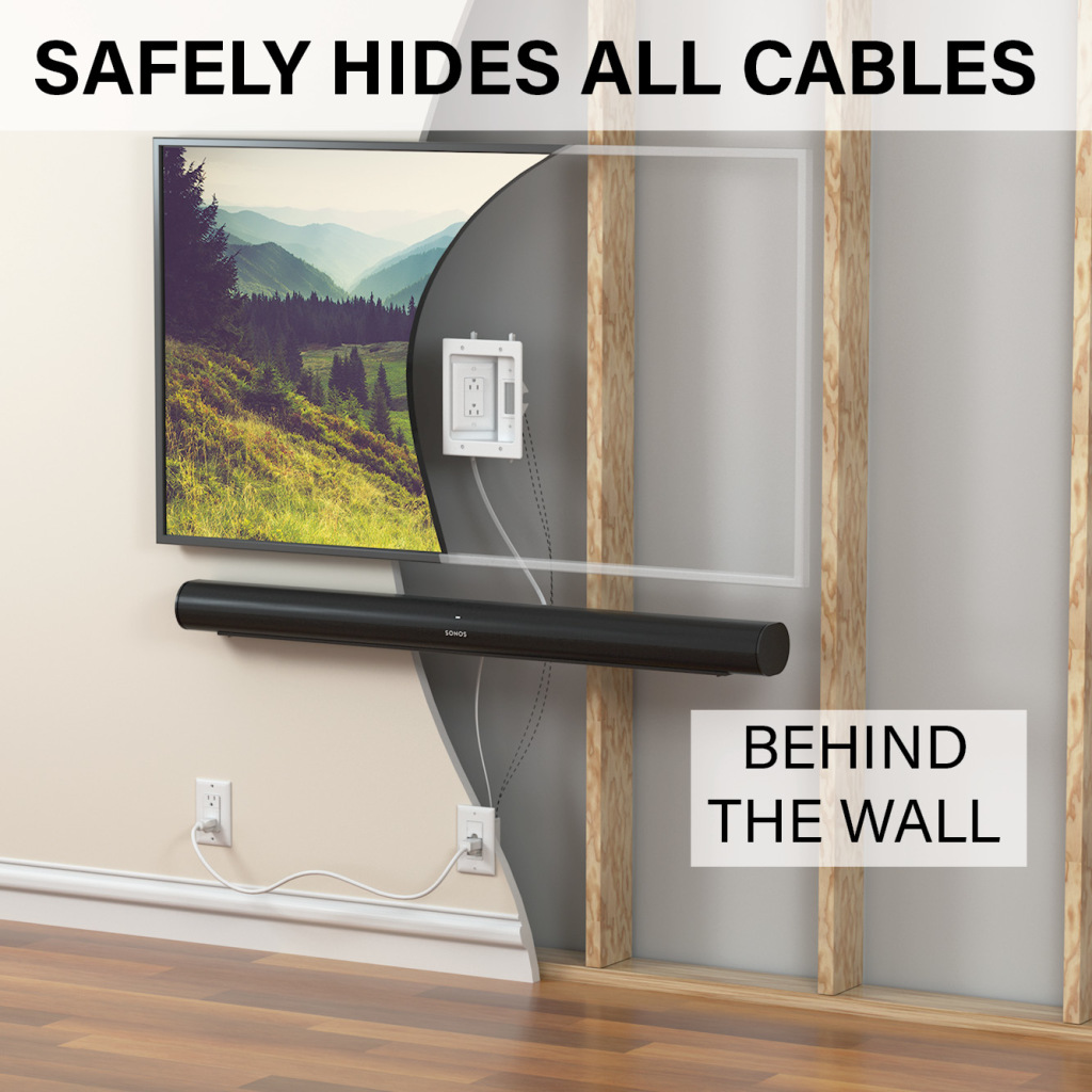 How to Hide Cords on a Wall Mounted TV (With Photos) - In My Own Style