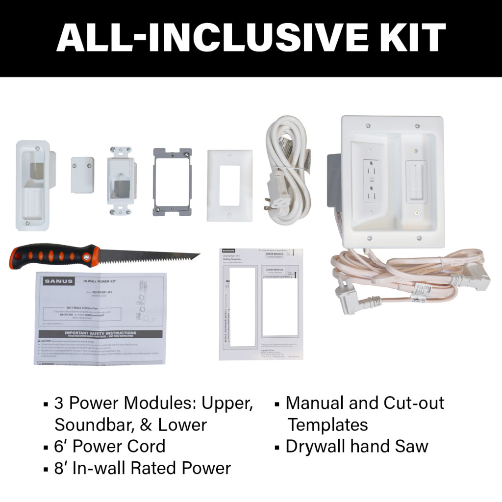 OPEN BOX In-Wall TV Wire Installation Kit Hide Wires Bridge Power