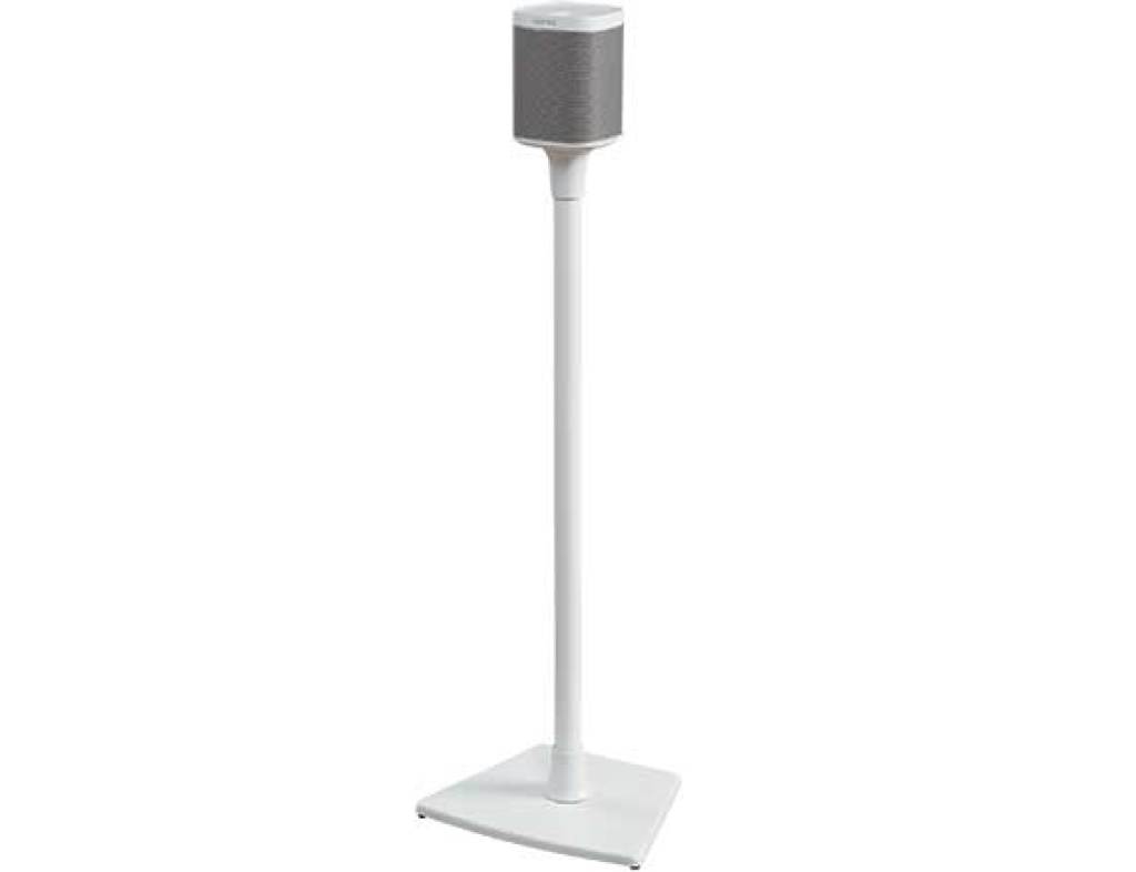 White Single Sanus Wireless Speaker Stand designed for Sonos One Play:1 and Play:3 