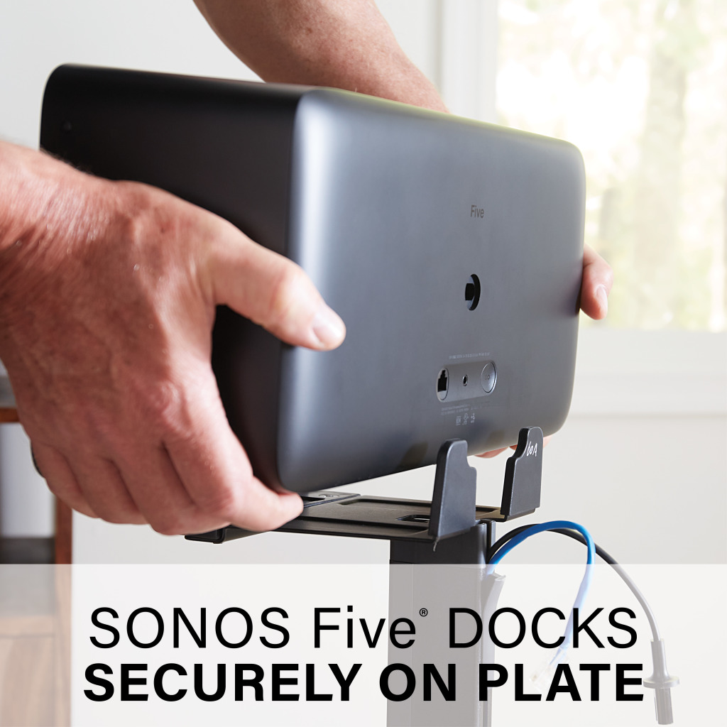 WSS52, Sonos 5 docks securely on plate