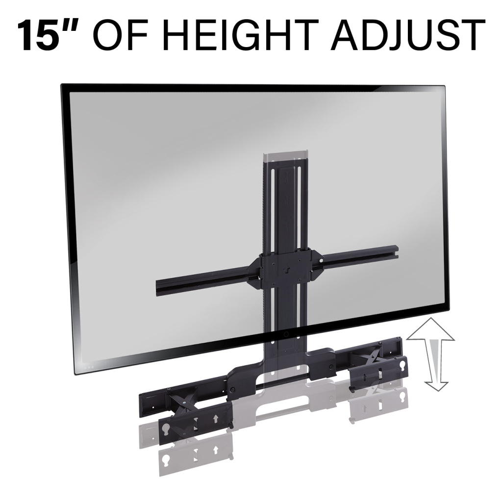 Soundbass Arc TV Mount, Black, Compatible with Sonos Arc Soundbar, Sonos  Mounting Bracket for Under TV, Extendable, Full Hardware Kit Included