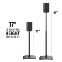 WSSE1A1, 17" of height adjustments