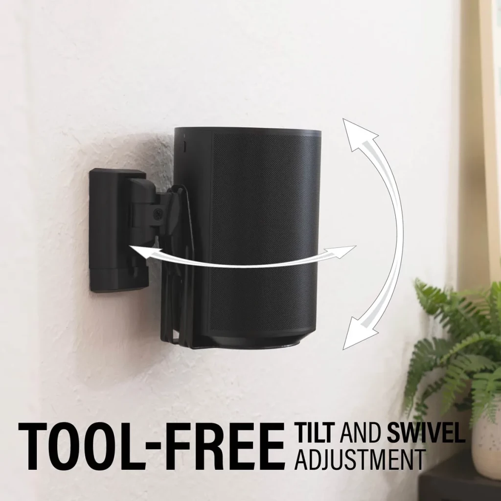 WSWME11, Black, Tool-free tilt and swivel adjustment
