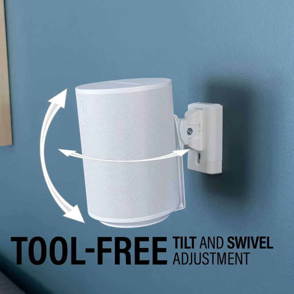 WSWME11, White, Tool-free tilt and swivel adjustment