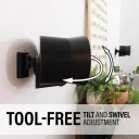 WSWME31, Black, Tool-free tilt and swivel adjustment