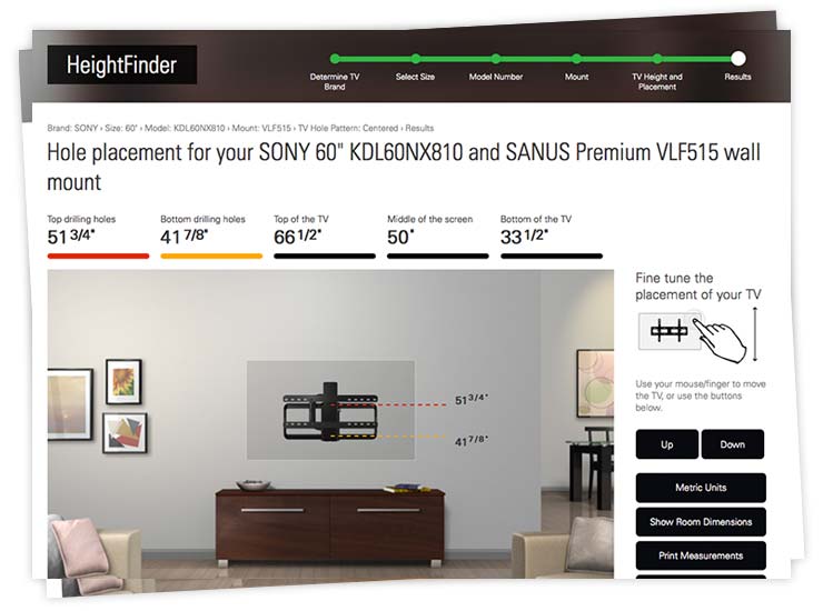 Wall Mounted Tv Height Chart