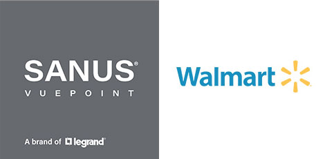 Sanus Vuepoint and Walmart Logo