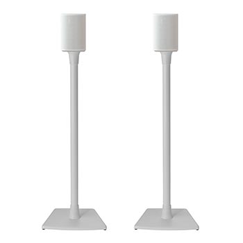 White WSSE12 Fixed-Height Speaker Stands Product Shot