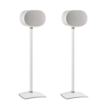 White WSSE32 Fixed-Height Speaker Stands Product Shot