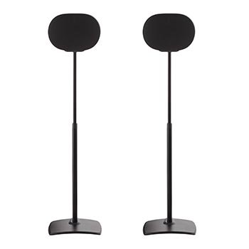 Black WSSE3A2 Height-Adjustable Speaker Stands Product Shot