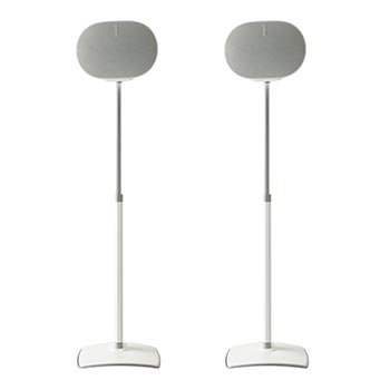 White WSSE3A2 Height-Adjustable Speaker Stands Product Shot